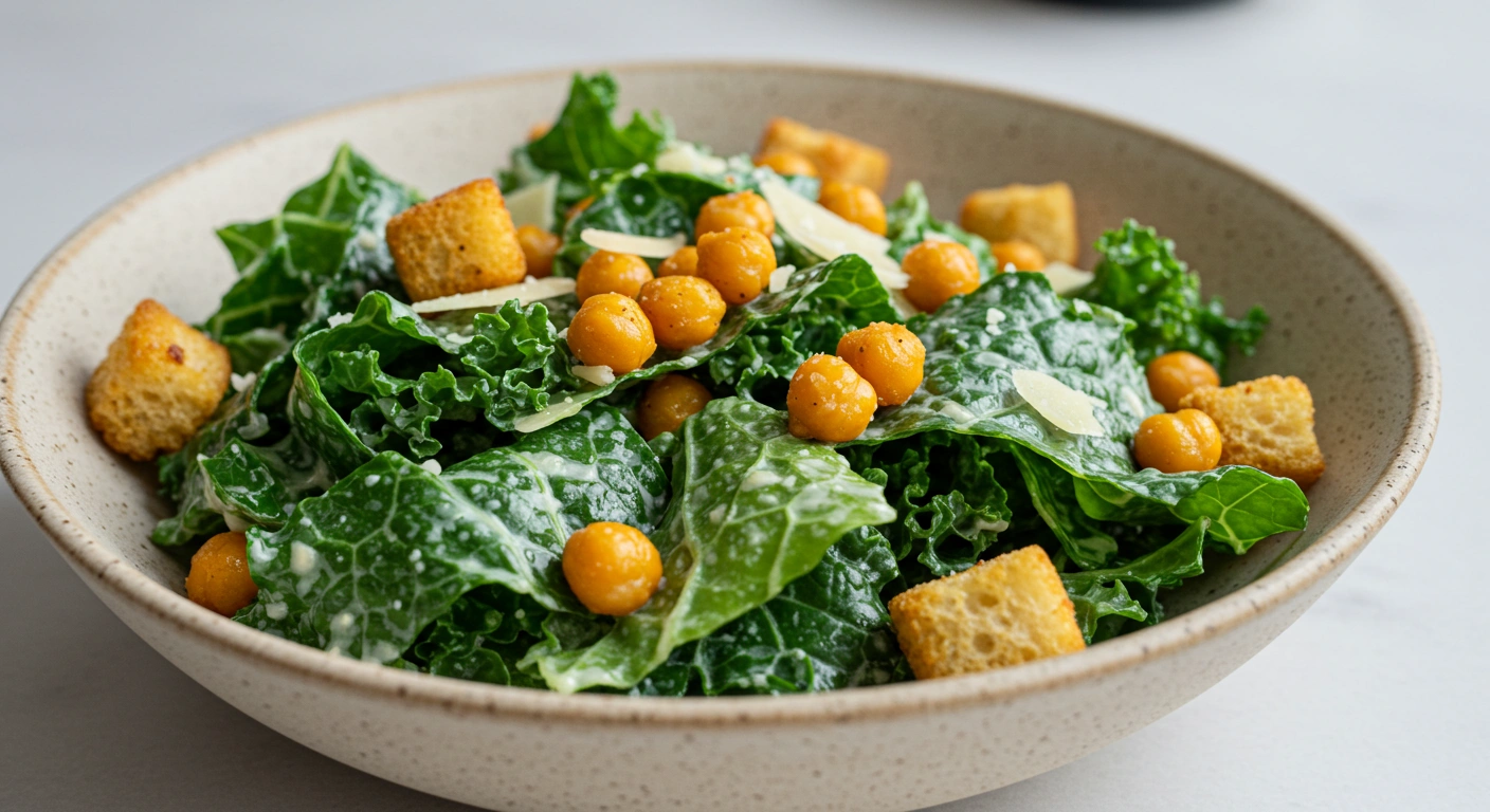 Kale Caesar Salad with Crispy Chickpeas - secondary view